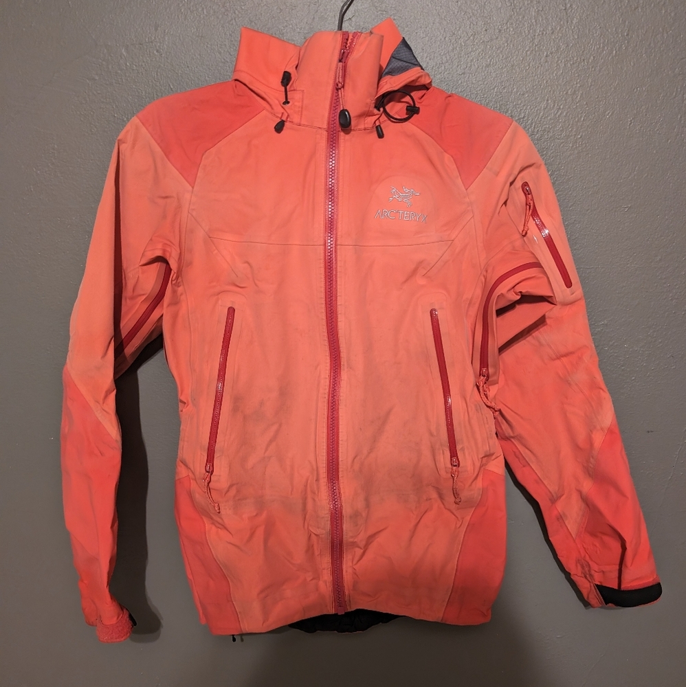 Women's Arc'teryx Beta AR jacket in bright pink